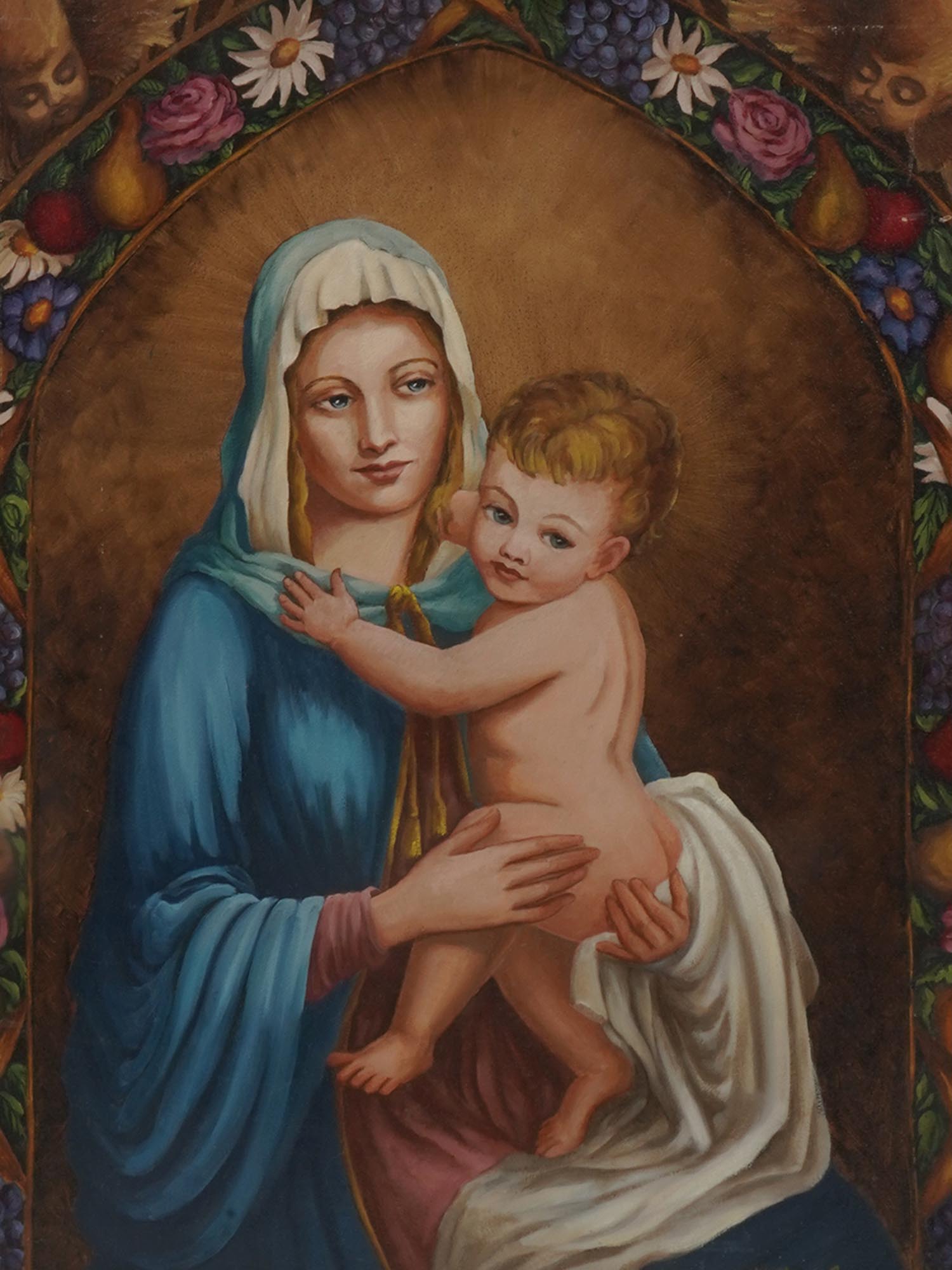 MADONNA AND CHILD OIL PAINTING BY IDA MAY CARR PIC-1